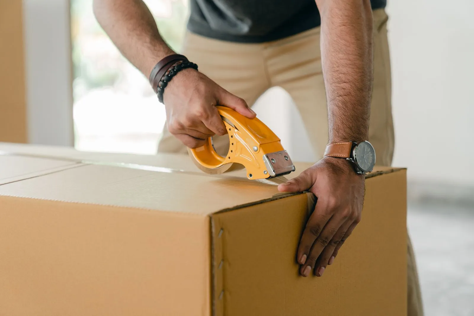 Cartons de déménagement, préparation du transfert
